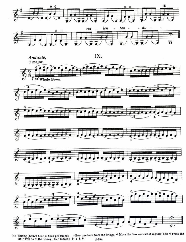 Trills and embellishments exercises from Wilhelmj and Brown’s A Modern